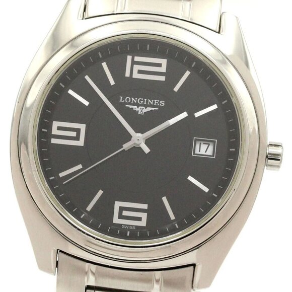 LONGINES Lungomare Date black Dial Quartz Men's Watch_863375 - Picture 1 of 6